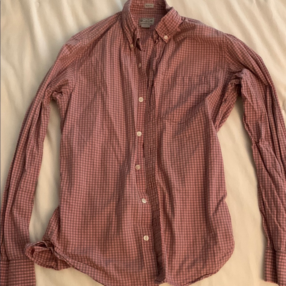 J. Crew men’s checkered shirt, size small, slim fit
